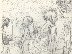 Misaka and Touma rough III resize